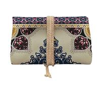Chenxi Studio Durability Poly Linen Tarots Card Storage Pouches With Mystical Art Print Compacts Foldable For Divination Tool Tarots Reader Accessories