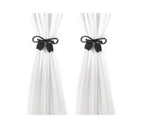 Chenxi Studio Elegant French Type Curtain Ties Floral Pattern Washable Fabric Easy Mounting Home Decoration Essential Polyester Curtain Holdbacks