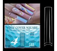 Chenxi Studio Extra Long 5XL Clear Nails Tips for Professional Acrylic Nails 180pcs Full Covers French Styles Manicure Nails Art