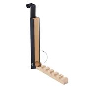 Chenxi Studio Foldable Over Door Hanger with 6 Hooks Space Saving Sturdy Wood Metal Construction for Bathroom Bedroom Storage Space Saving Over The Door Hanger
