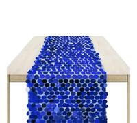 Chenxi Studio Glittering Polyester Table Runner With Holographics Sequins Tablecloth For Celebration Event Wedding Birthday Engagement Glitters Tablecloth