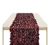 Chenxi Studio Glittering Polyester Table Runner With Holographics Sequins Tablecloth For Celebration Event Wedding Birthday Engagement Glitters Tablecloth