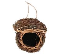 Chenxi Studio Hanging Bird Natural Grass Handwoven Hummingbird Houses For Outside Large Finch Nest For Garden Window Decoration