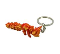 Chenxi Studio Keychain Keyrings For Women Girls, Articulated Fox Figurine Keychain, 3D Printed Multi Joint Movable Fox Keychain for Decoration and Play