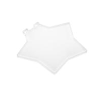 Chenxi Studio Keychain Keyrings For Women Girls, LED Light Sublimation Ornament Blanks for DIY Crafts and Christmas Decoration Clear Acrylic Star Shaped Keyring Pendant