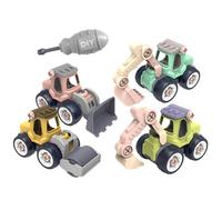 Chenxi Studio Kids Construction Truck Screwdriver 5PCS Building Set For Preschoolers Hands-On STEM Activity Sensory & Motor Skills Assembly Construction Vehicle Toy Set