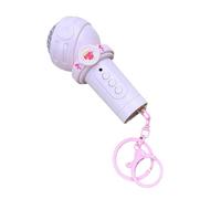 Chenxi Studio Kids Microphone Keychain Shape Recorder Pendant Reusable Function Compactly Keyring Design Safe ABS Gift Item Portable Kids Microphone