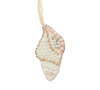 Chenxi Studio Lightweight Marine Themed Pendant For Bag Decoration With And Shell Themed Bag Accessory Charm Backpack Decors Shell Coral Fabric Keychain