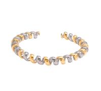 Chenxi Studio Minimalist Opening Wrist Bangle Lightweight Stainless Steel Spring Coiled Design Jewelry Her Spring Telephone Wire Chain