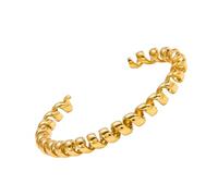 Chenxi Studio Minimalist Opening Wrist Bangle Lightweight Stainless Steel Spring Coiled Design Jewelry Her Spring Telephone Wire Chain