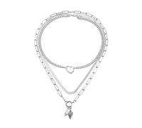 Chenxi Studio Modern Heart Pendant Necklace Stylish Chain Necklace Shell And Heart Jewelry Suitable For Fashion Enthusiasts Present Cute And Edgy Teen Girl Jewelry