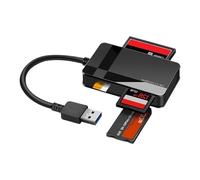 Chenxi Studio Multi-Port USB3.0 Adapter for TF MS Storage Devices High-Speed Sync & Plug-Play Design Portable Card Reader for PC/Laptop