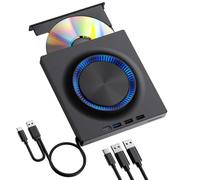 Chenxi Studio MultiFunctional External Drive Featuring USB3.0 Type C Port Builts In Cable For PC Laptop DvdRW Format Type C External Drive