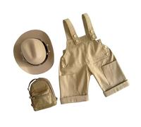 Chenxi Studio Newborns Photography Outfit Soft Polyester Romper Hat For 0-1 Month Baby Photoshoots Comfortable Safe Baby Costume Newborns Photography Accessories