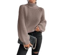 Chenxi Studio Oversized Winter Sweater Women Turtleneck Polyester Knit Top Thick Pullover Long Sleeves Cable Weaving Casual Loose Fit Long Sleeve Pullover Tops