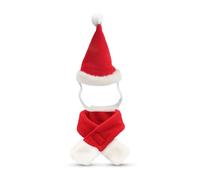 Chenxi Studio Pet Santa Hat And Scarf Set Festive Holiday Outfit Christmas Party A Festive Look Christmas Party Headwear