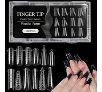 Chenxi Studio Poly Extension Gels Duals Nails Forms Nails Molds with Scale Builder Fake Nails for Gels Manicure Nails Art Designs