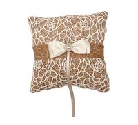 Chenxi Studio Popular Lace And Burlap Wedding Rings Bearer Pillow Elegant Pillow For Bridal Elegances And Perfect Memories Wedding Holder