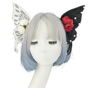 Chenxi Studio Renaissances Styles Crystal Pearls Wing Hairpiece Practical Headband For Gothic Woodlands Costume Charm