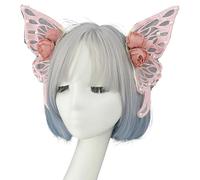 Chenxi Studio Renaissances Styles Crystal Pearls Wing Hairpiece Practical Headband For Gothic Woodlands Costume Charm