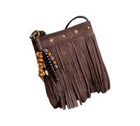 Chenxi Studio Retro Fringe Bag Women's Western Cowgirl Crossbody Purse Faux Hippie Shoulder Crossbody Tassels Shoulder Leather Toted Handbag Woman Fringe