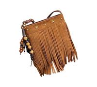 Chenxi Studio Retro Fringe Bag Women's Western Cowgirl Crossbody Purse Faux Hippie Shoulder Crossbody Tassels Shoulder Leather Toted Handbag Woman Fringe