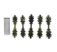 Chenxi Studio Set Of 5 Camouflage Leaf Strips For Backpacks Hat Decoration Concealment Camouflage Strips For Outdoor Activity Reflective Tape