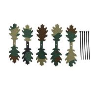Chenxi Studio Set Of 5 Camouflage Leaf Strips For Backpacks Hat Decoration Concealment Camouflage Strips For Outdoor Activity Reflective Tape