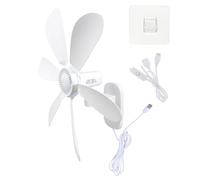 Chenxi Studio Space Saving Wall Mount USB Power 5V Fan With Switching Control For Bathroom Kitchen Car Small Area USB Wall Fan With Switching