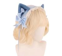 Chenxi Studio Stylish Kitten Headpiece Proms Birthday Hairbands White Lace Halloween Bows Adorkable Hair Headwear