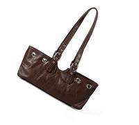 Chenxi Studio Stylish Studded Motorcycle Inspired Underarm Bag Convertible Shoulder Handbag Practical PU Large Capacity Fashionable Accessory Fashionable Punk Shoulder Bag