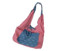 Chenxi Studio Stylish Two-Tone Large Capacity Underarm Bag Polyester Adjustable Strap Lightweight Work Commute Essentials Polyester Handbag