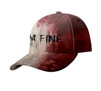 Chenxi Studio Unique Blood Print Baseball Hat For Halloween Adjustable Baseball Caps For Men And Women Party Costume Hat Funny Horror Caps