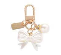 Chenxi Studio Unique Heart Shaped Keychain Modern Pearls Rose Heart Keychain Accessory Designed For Fashion Enthusiasts