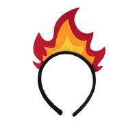 Chenxi Studio Unisex Punk Flame Hair Hoop Artistic Hairband For Concerts Club Flame Holiday Headpiece Professional Women's Hair Accessory