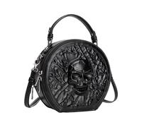 Chenxi Studio Women Bag Retro Shoulder Bag PU Leather Handbag Round Stylish Crossbody Punk Messengers For Daily Women Steampunk Shoulder Pu Leather Crossbody Retro Round