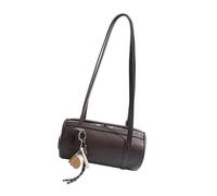 Chenxi Studio Women's Cylinder Shaped Crossbody Bag 2025 Winter Collection Shoulder Bags Casual Underarm Purse PU Leather Handbag Winter Fashion Bag