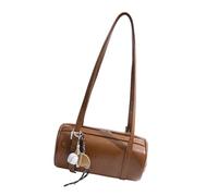 Chenxi Studio Women's Cylinder Shaped Crossbody Bag 2025 Winter Collection Shoulder Bags Casual Underarm Purse PU Leather Handbag Winter Fashion Bag