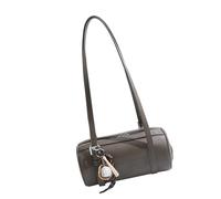 Chenxi Studio Women's Cylinder Shaped Crossbody Bag 2025 Winter Collection Shoulder Bags Casual Underarm Purse PU Leather Handbag Winter Fashion Bag