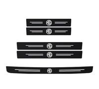 CHENXIYU 5pcs Car Door Sill Protector Strips for MG HS Trophy 2024, Carbon Fiber Threshold Protective Film Door Sill Trim Welcome Pedal Car Accessories