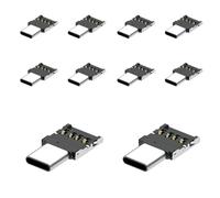 chenyang 10 Pack USB C OTG Adapter USB C Plug to USB 2.0 Connection Ultra Mini Connection Adapter