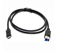 chenyang 100cm USB-C USB 3.1 Type C Male Connector to USB Standard B Male Data Cable for Mac & Laptop Black