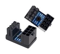 Chenyang 2 Pack ATX 8Pin EPS 12V 180 Degree Angled CPU Power Socket Inside Buckle Connector Adapter