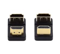 chenyang 2 Pack HDMI Male to HDMI Female 4K@60Hz 180 Degree Angled Converter Connector Adapter