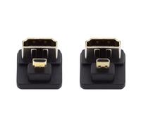 chenyang 2 PACK Micro HDMI Male to HDMI Female 4K@60Hz 180 Degree Angled Converter Connector Adapter
