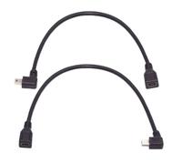 chenyang 2 Pack Mini USB Extension Cable USB 2.0 Mini USB 5Pin Male to Female 90 Degree Angled Data Power Extension Cable Adapter 0.3M