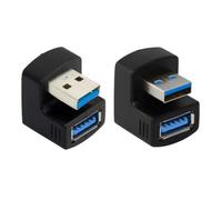 chenyang 2 Pack USB 3.0 Extender Adapter,USB 3.0 Male to Female Data Transfer Charging 180 Degree Angled Adapter