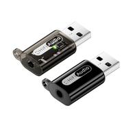 chenyang 2 Pack USB to 3.5mm Headphone Jack Audio Adapter, Mic TRRS, Plug and Play, Support Hi-Res 24bits 96KHz HiFi Sound Quality with DAC Chip