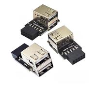 ChenYang 3 PACK Motherboard 9Pin/10Pin Front Panel Header 1 to 2 USB 2.0 Type A Female Converter Adapter