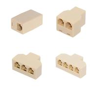 chenyang 4 Pack Telephone Splitter,RJ11 6P2C/6P4C Expansion Adapter Support Lossless Transmission for Landline Telephone/Fax Machine/Modem